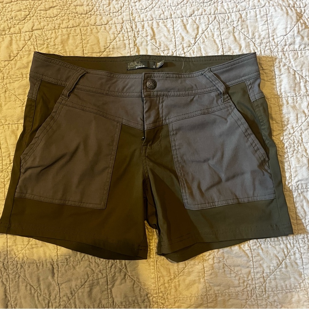 Prana Olive and Gray Women's Cargo Shorts